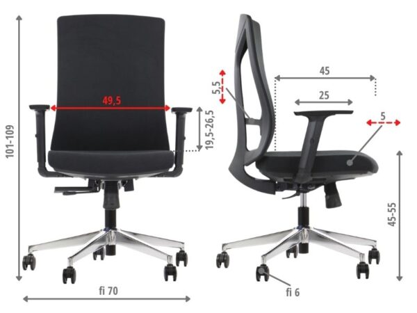 TONO-BLACK-CH MetaMeb – TONO czarny podstawa chromowana – TONO BLACK CH – zdjęcie 6