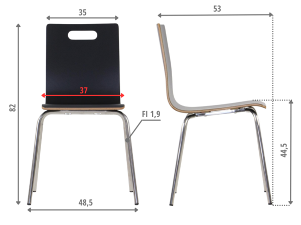 MetaMeb – WERDI A stal nierdzewna/czarny – WERDI A black SS – zdjęcie 5