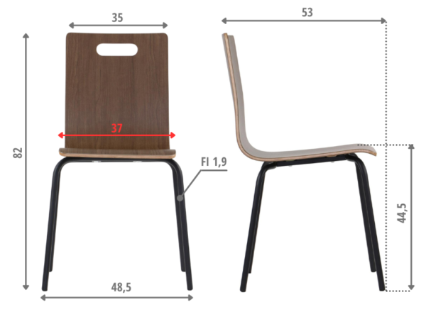 MetaMeb – WERDI A czarny/orzech – WERDI A walnut BK – zdjęcie 5
