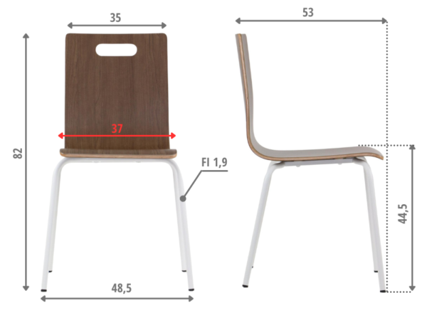 MetaMeb – WERDI A biały/orzech – WERDI A walnut WE – zdjęcie 5