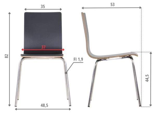 WERDI-B-black-SS MetaMeb – WERDI B stal nierdzewna/czarny – WERDI B black SS – zdjęcie 5