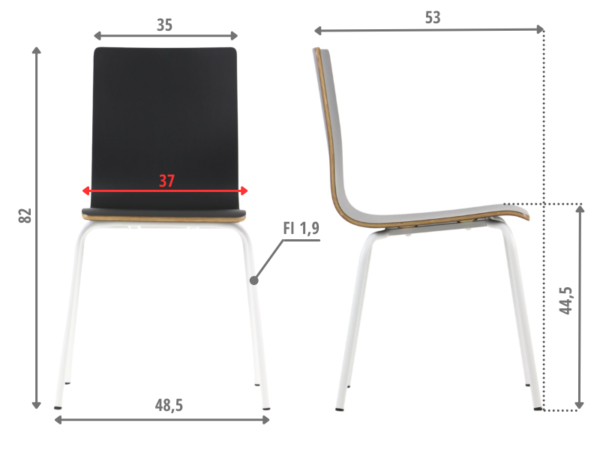 WERDI-B-black-WE MetaMeb – WERDI B biały/czarny – WERDI B black WE – zdjęcie 5
