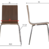 WERDI-B-walnut-SS MetaMeb – WERDI B stal nierdzewna/ciemny orzech – WERDI B walnut SS – zdjęcie 5