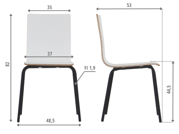 WERDI-B-white-BK MetaMeb – WERDI B czarny/biały – WERDI B white BK – zdjęcie 5