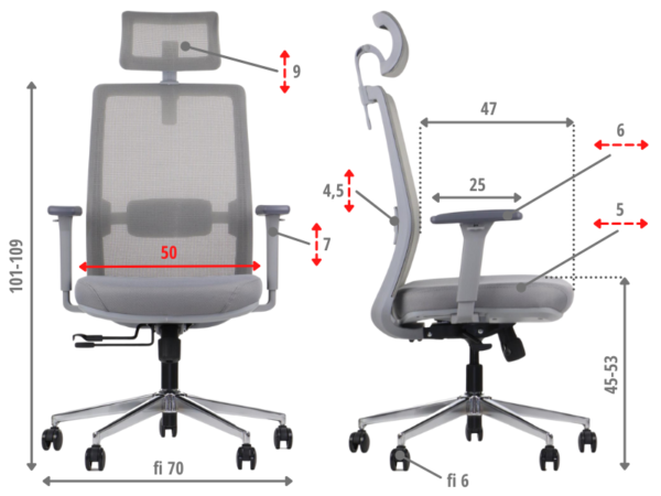 dimensions MetaMeb – CUTLER GF szary – dimensions – zdjęcie 6