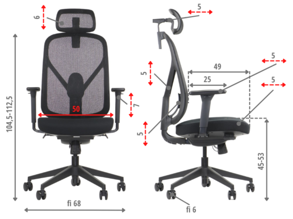 dimensions MetaMeb – LARCK czarny – dimensions – zdjęcie 6