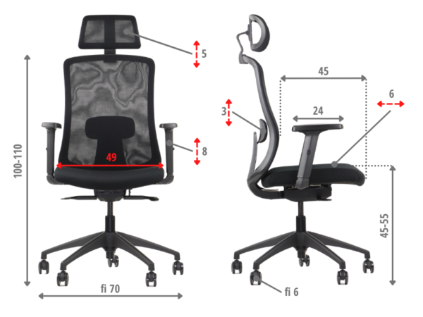 MetaMeb – MORTON czarny – dimensions – zdjęcie 6