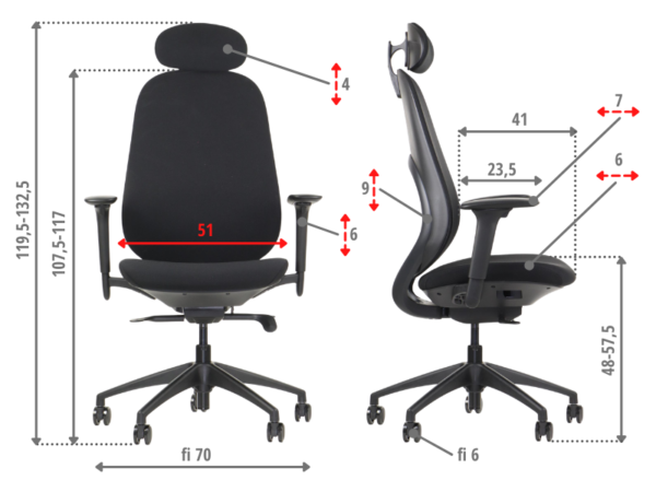 dimensions MetaMeb – LARSTON czarny – dimensions – zdjęcie 6