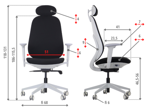 dimensions MetaMeb – LARSTON GF czarny – dimensions – zdjęcie 6