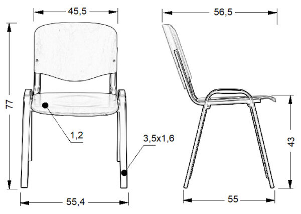 MetaMeb – TDC 07 BUK stelaż alu – dimensions – zdjęcie 4