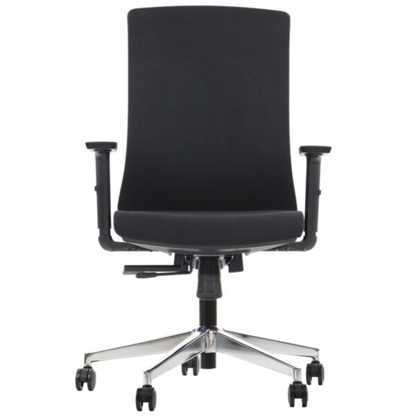 front MetaMeb – TONO czarny podstawa chromowana – front – zdjęcie 1
