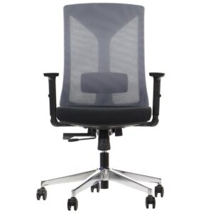 front MetaMeb – HAGER czarno szary podstawa chromowana – front – zdjęcie 1