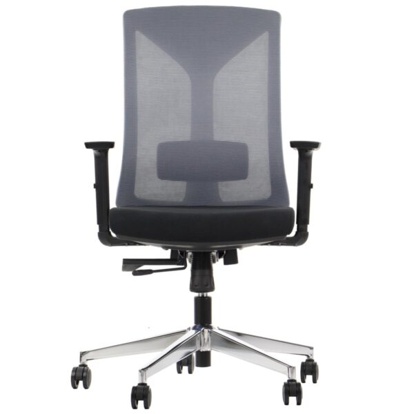 MetaMeb – HAGER czarno szary podstawa chromowana – front – zdjęcie 1