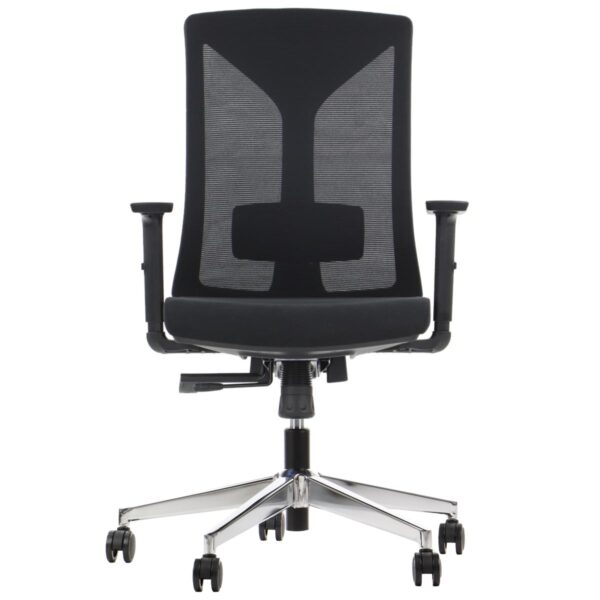 front MetaMeb – HAGER czarny podstawa chromowana – front – zdjęcie 1