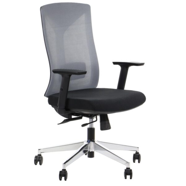 MetaMeb – HAGER czarno szary podstawa chromowana – front general – zdjęcie 3