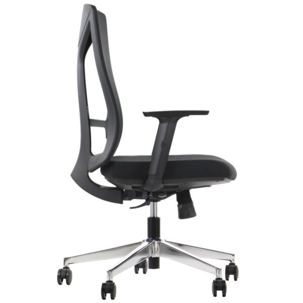side MetaMeb – TONO czarny podstawa chromowana – side – zdjęcie 4